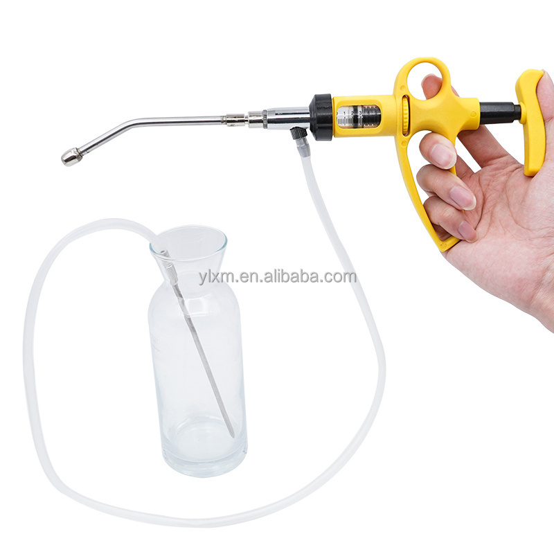 5ml Veterinary Medicine Drenching Gun Automatic Animal Poultry Dosing Gun for for chickens pig, cattle sheep