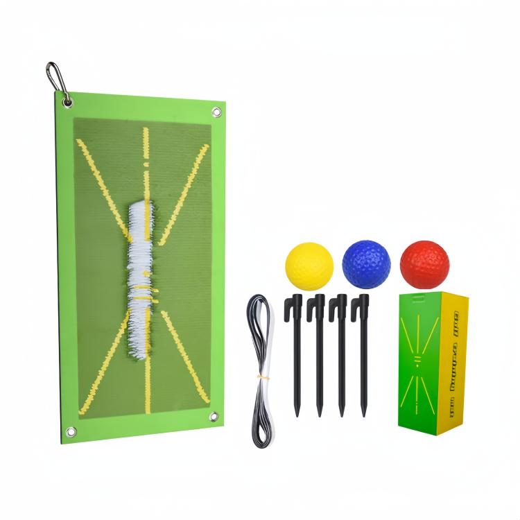 Hot Selling Golf Training Aids Swing Analyzer Golf Trainer Mat For Swing Detection Batting with Balls and Ground Stakes