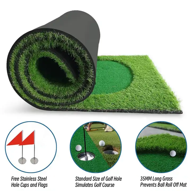 High Quality Golf Practice Mat Artificial Grass Mini Course Golf Putting Training Mat For Outdoor Indoor Use