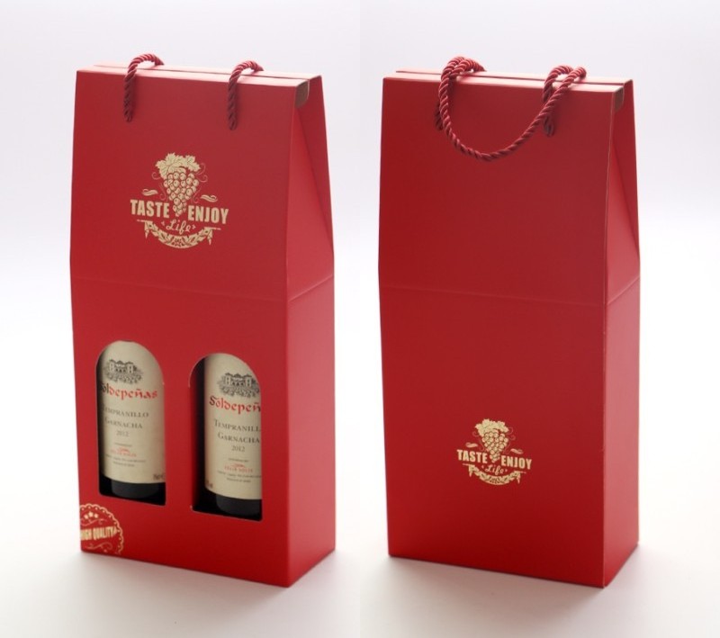 custom logo corrugated paper wine carton shipping box luxury rigid cardboard red wine bottle gift boxes packaging for wine