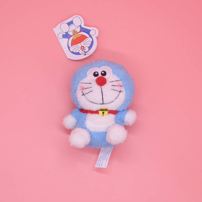 10cm anime Doraemon stuffed plush pendant Soft Animals Keychain For Girls Child Birthday Gift