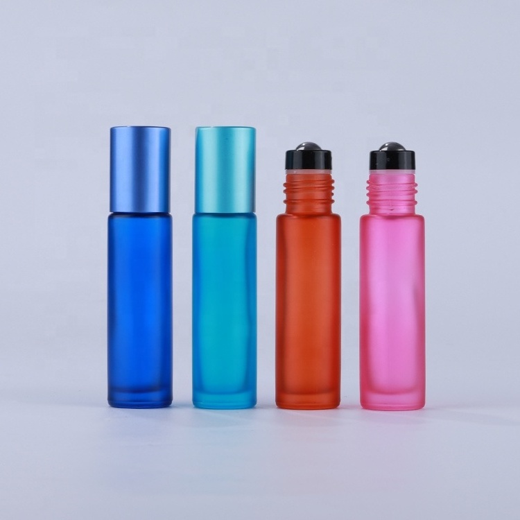 Wholesale 10ml roll on glass bottle with rainbow color essential oil