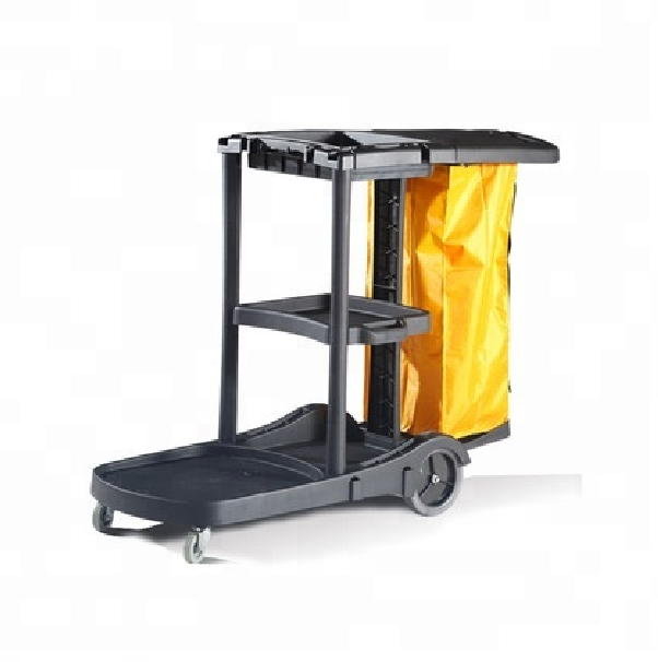 Commercial Cleaning Supplies Folding Cleaning Janitorial Cart Multifunction Janitor Housekeeping Carts Hotel Trolley