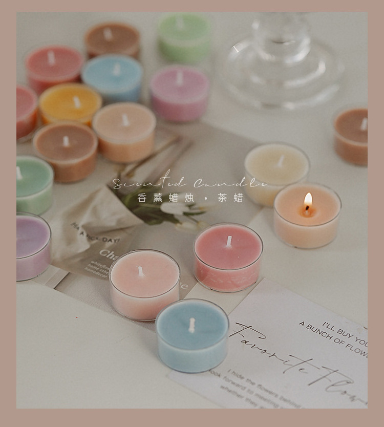 Wholesale Colorful Round Small Tealight Candle Soy Wax Wedding Handmade Mother's Day Scented Candle With Cheap Price