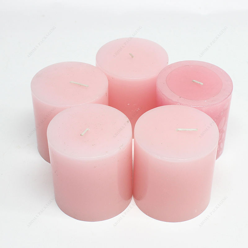 5cm 7cm 8cm 10cm Custom Fruity Scent Rustic Pillar Candles Clean Burning Smokeless Pillar Candles For Home Decoration