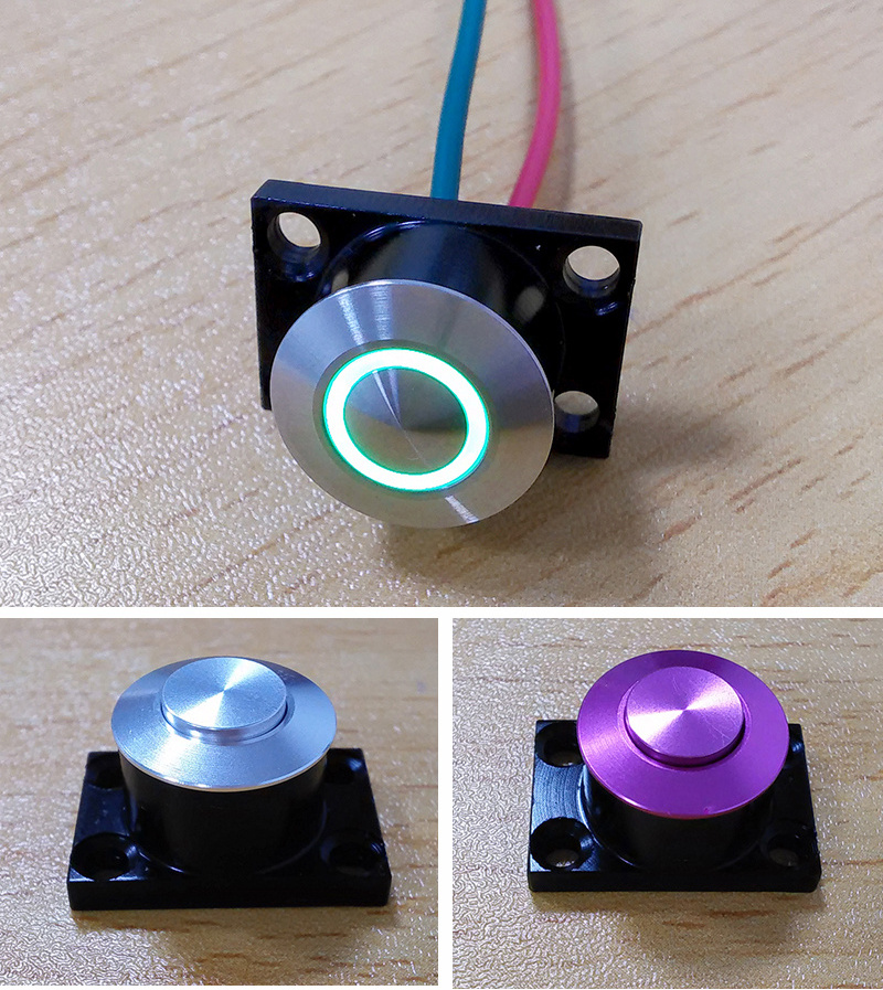 Waterproof Electrical  16mm 19mm 25mm   momentary self-locking  led  Luminous power metal push button switch