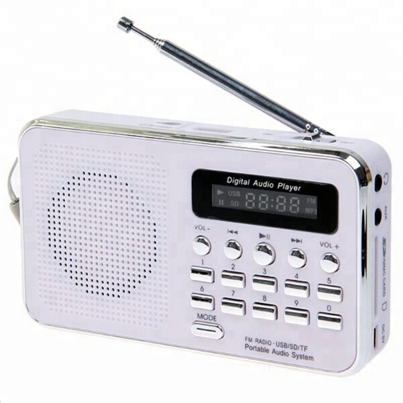 quran mini radio fm radio portable with  mp3 player support USB music speaker