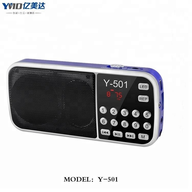 Export hot style Y-501 mini radio rechargeable digital am fm radio