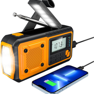 Emergency Hand Crank Weather Solar Radio, radios Portable Power Bank 4000mAh Hand Crank AM FM/NOAA Radio with LED Flashlights