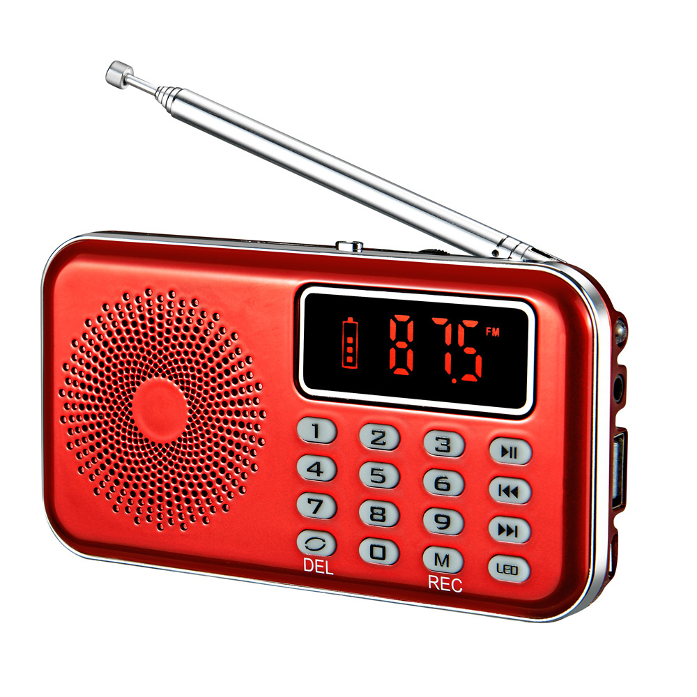 YMDJL Portable Mini USB FM Radio Speaker Music MP3 Player with AUX Input USB Disk TF Card