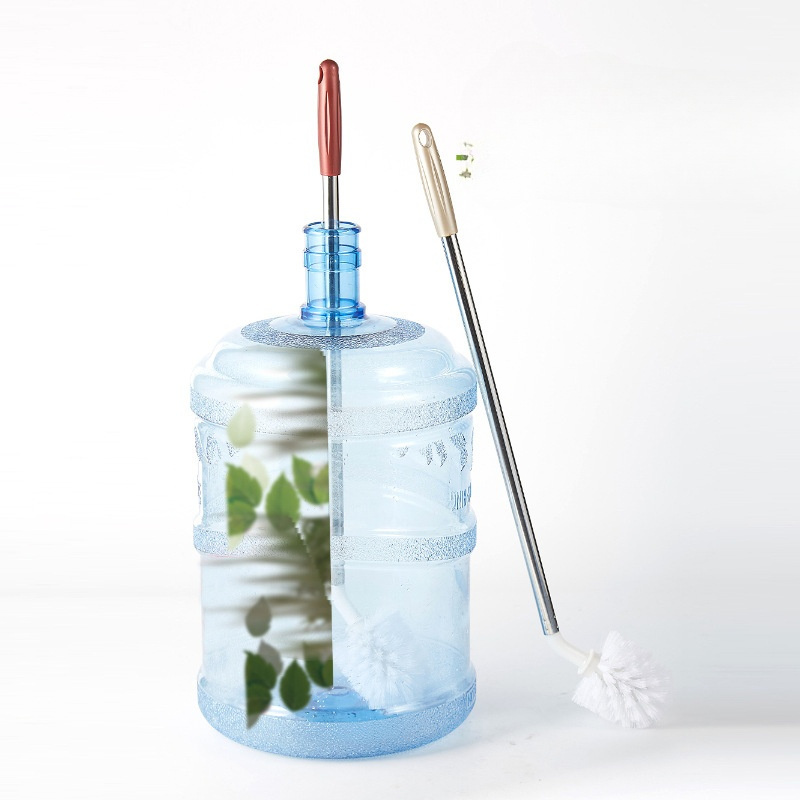 Stainless Steel Handle Bucket Brush Multifunctional Cleaning Tool Plastic Long  Pure Water Bottle Brush 5L Brush