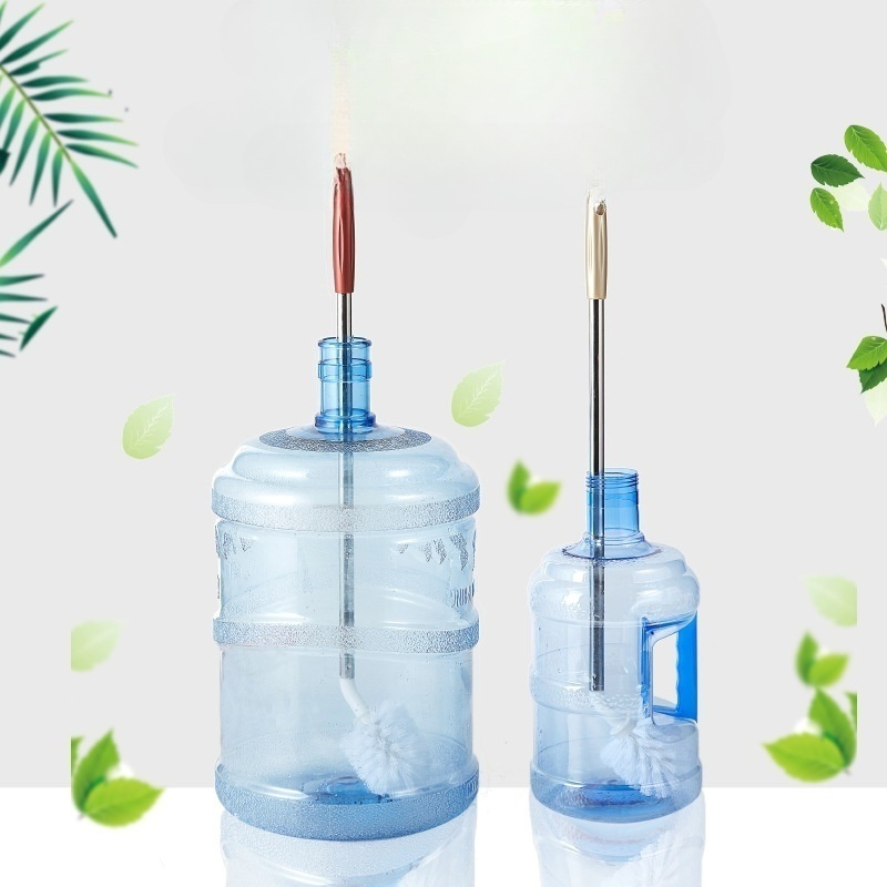 Stainless Steel Handle Bucket Brush Multifunctional Cleaning Tool Plastic Long  Pure Water Bottle Brush 5L Brush