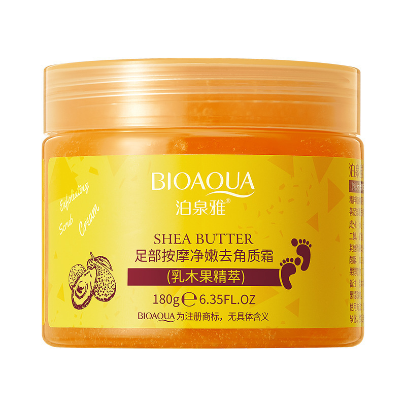 BIOAQUA Shea Butter Exfoliating Foot Cream Moisturizing Body Scrub Feet Pedicure Cream Tender Peeling Foot Care