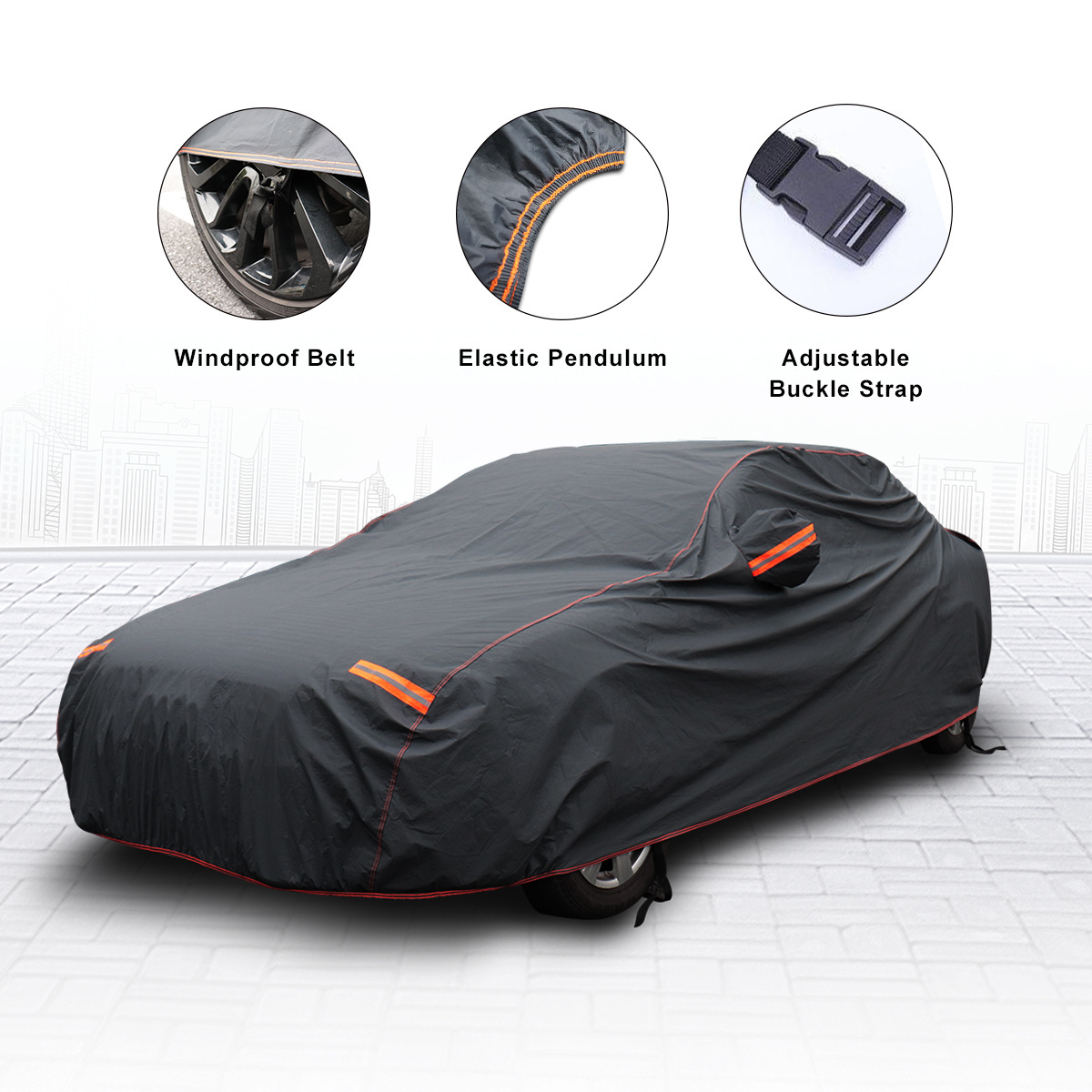 Suv Car Cover With Reflective Strips Umbrella Type Car Sunshade Full Car Covers