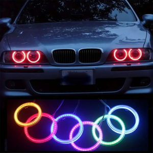 Universal Multicolor Car Motorcycle LED Angel Eyes Halo Ring Lights Bright Brake Lights Fog Lamps