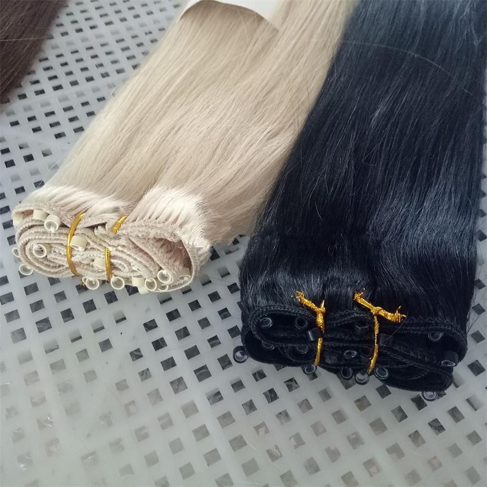 kenya shop online Virgin Cuticle aligned Micro bead weft tangle free wholesale price Human Hair extension with beads