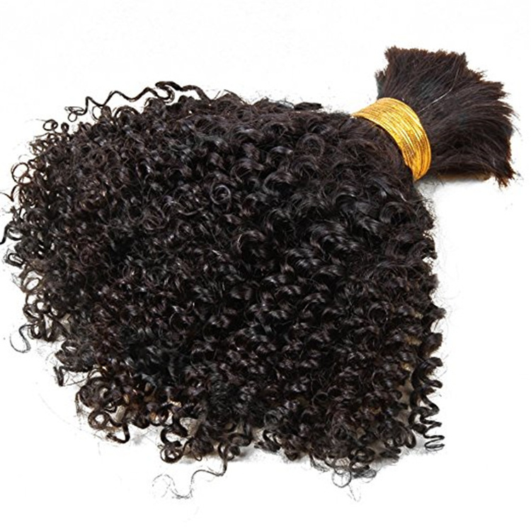 Remy Human Hair Brazilian Afro Kinky Curly Bulk Hair For Braiding In Natural Color 30 Inch Crochet Braids No Weft Hair Bulk