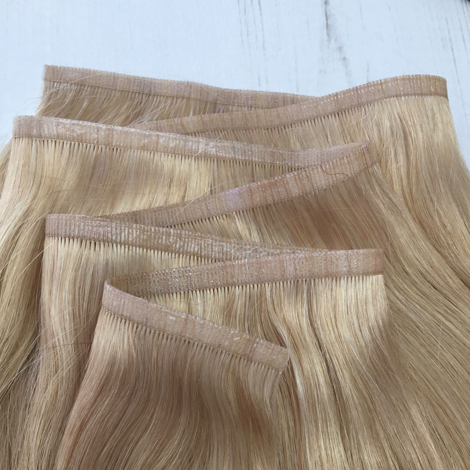 Top 10A grade pu skin weft for salon full saxy image brazilian remy human hair 100g invisible pu hair extensions