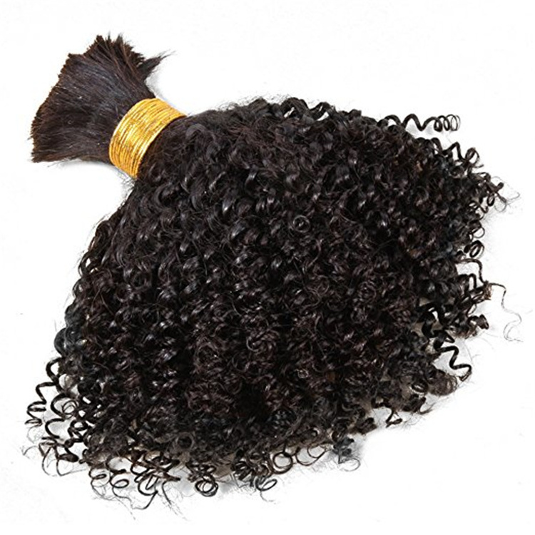 Remy Human Hair Brazilian Afro Kinky Curly Bulk Hair For Braiding In Natural Color 30 Inch Crochet Braids No Weft Hair Bulk