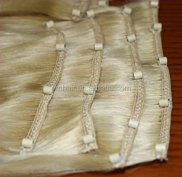 kenya shop online Virgin Cuticle aligned Micro bead weft tangle free wholesale price Human Hair extension with beads