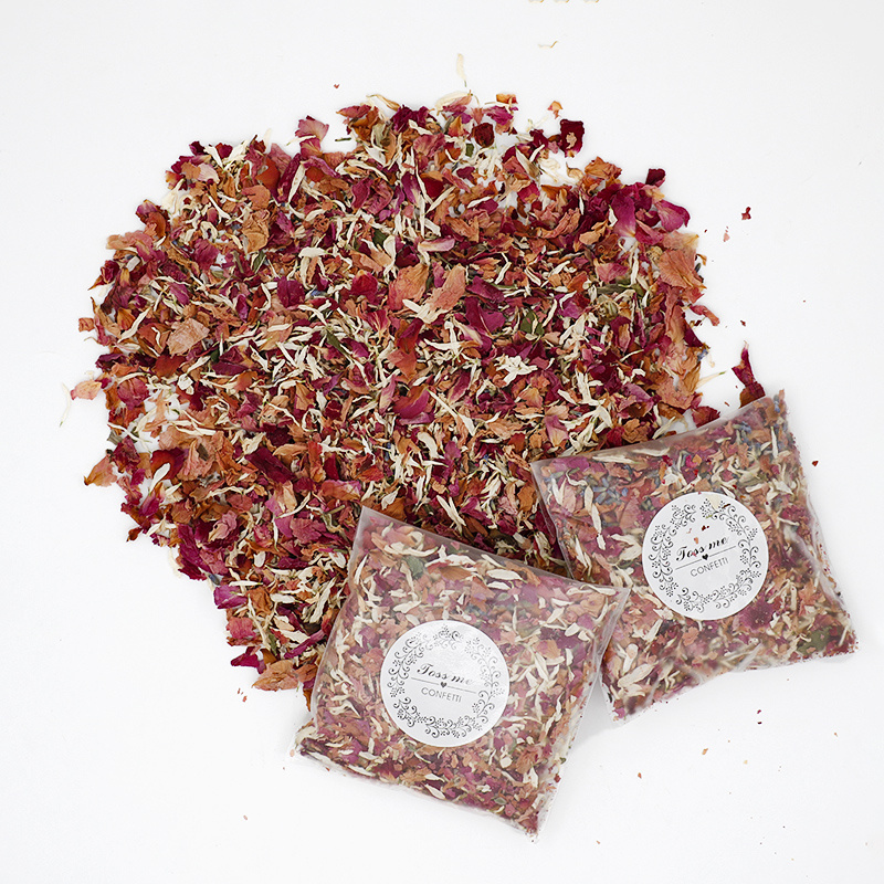 100% natural wedding confetti ELOMAN dried flower petals pop wedding and party decoration biodegradable rose petal confetti