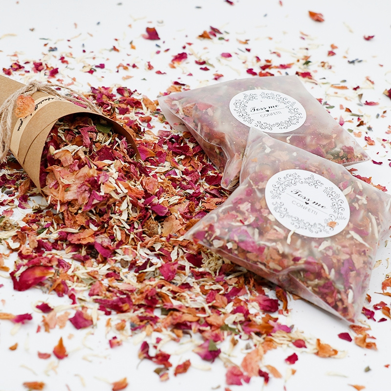 100% natural wedding confetti ELOMAN dried flower petals pop wedding and party decoration biodegradable rose petal confetti