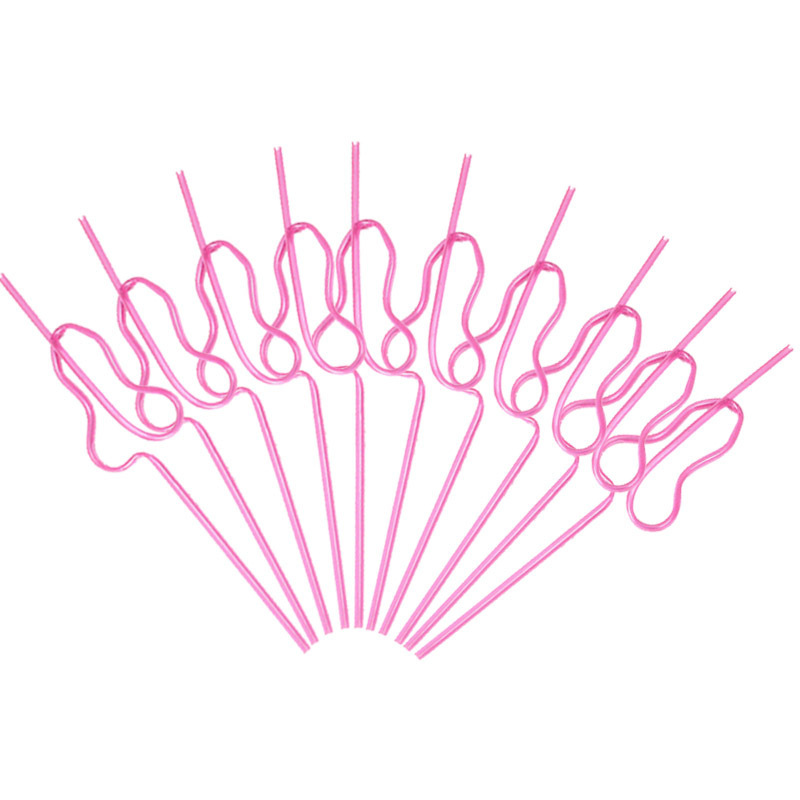 Plastic Penis Straws Bachelorette Party Hen Party Bridal Shower Decoration Bride Funny Straw Birthday Wedding Decoration Supplie