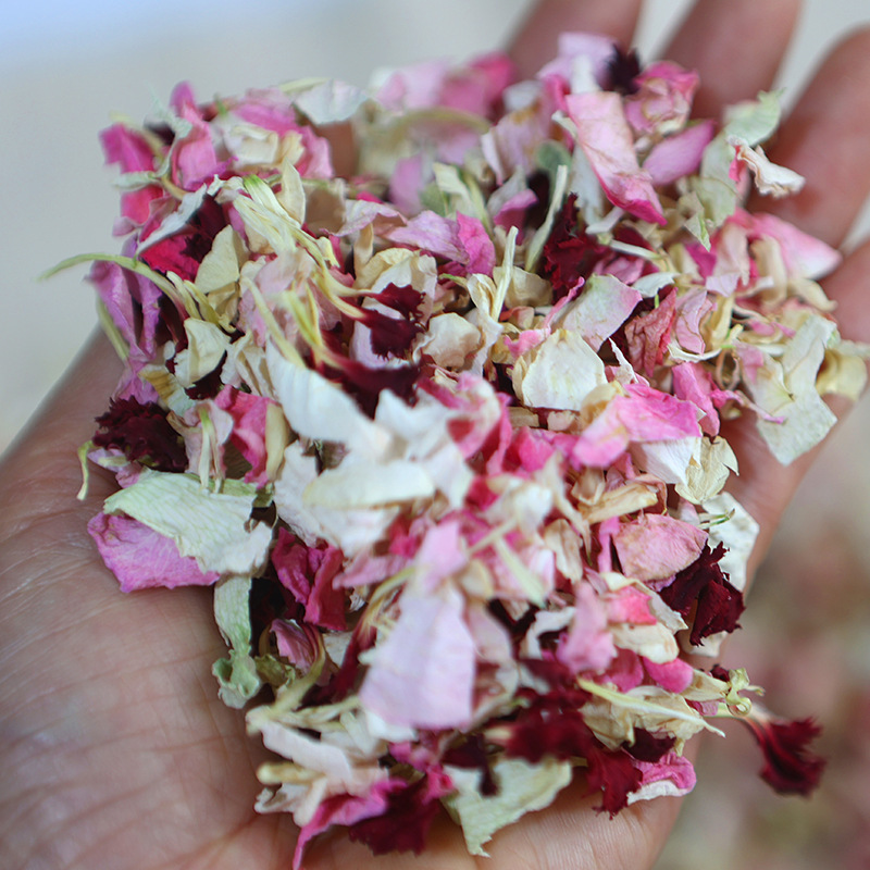 Biodegradable High Quality 100% Natural Dried Wedding Confetti Rose Jasmine Mixed Flowers Petals for Bridal Party Decorations