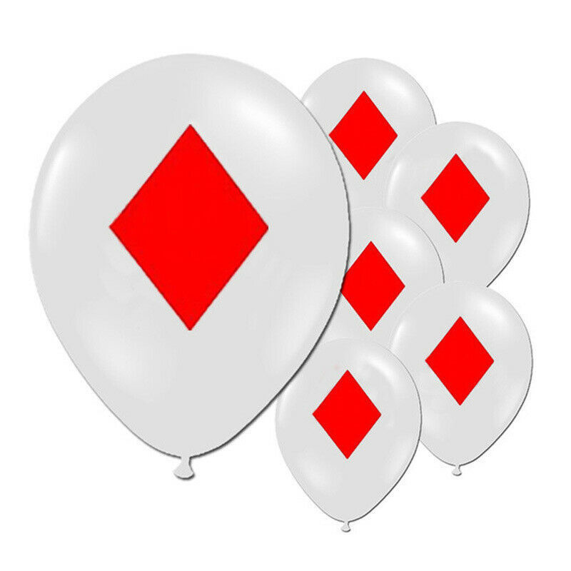 12inch Spades Hearts Clubs Diamonds Latex Balloon Casino Cards Dice Poker Party Supplies Playing Cards Poker Helium Balloons