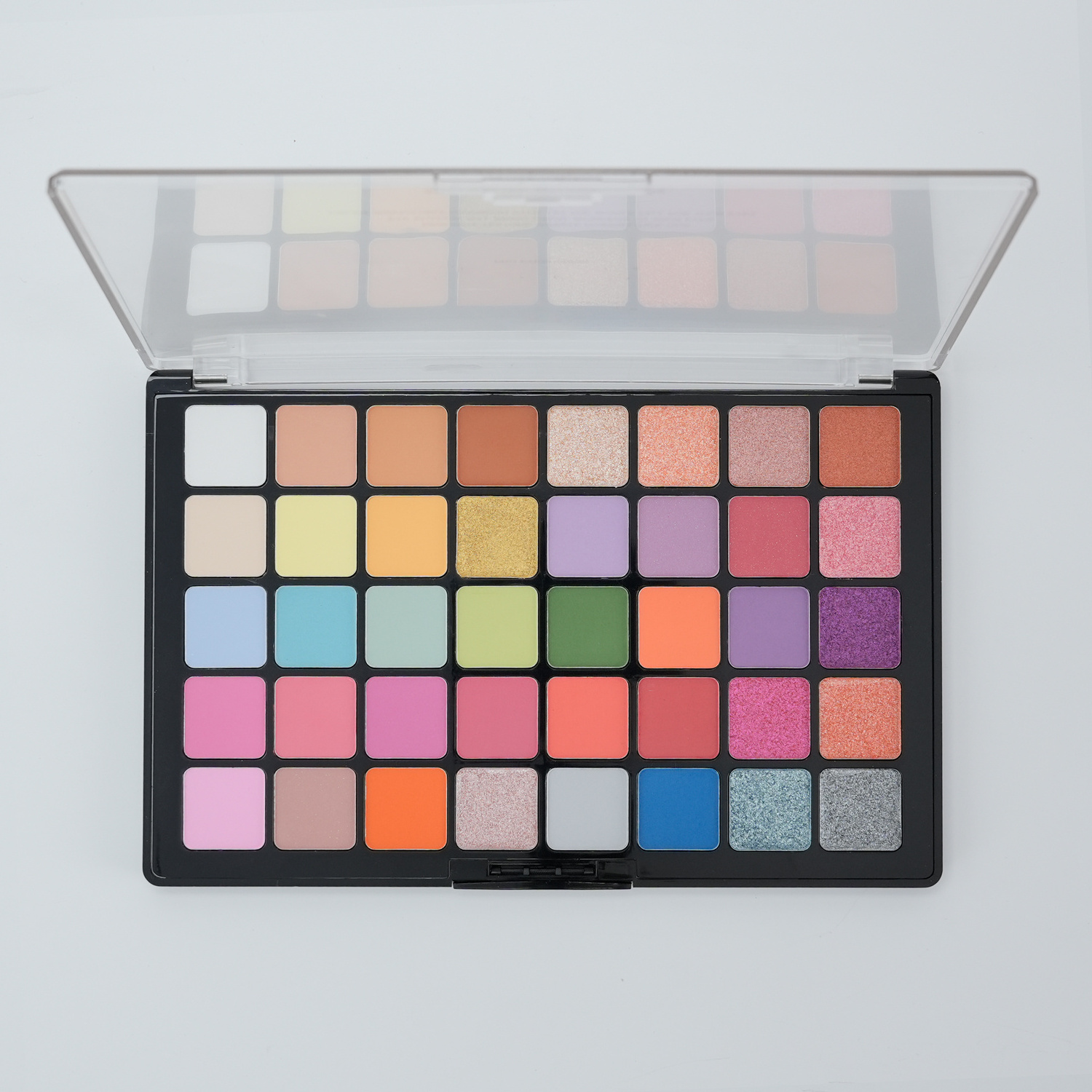 High saturation lasting 40 color custom private label glitter eyeshadow palette