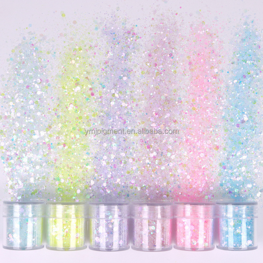 Bulk Holographic Glitter Craft Chunky Polyester Glitter Powder For Christmas Party Decoration