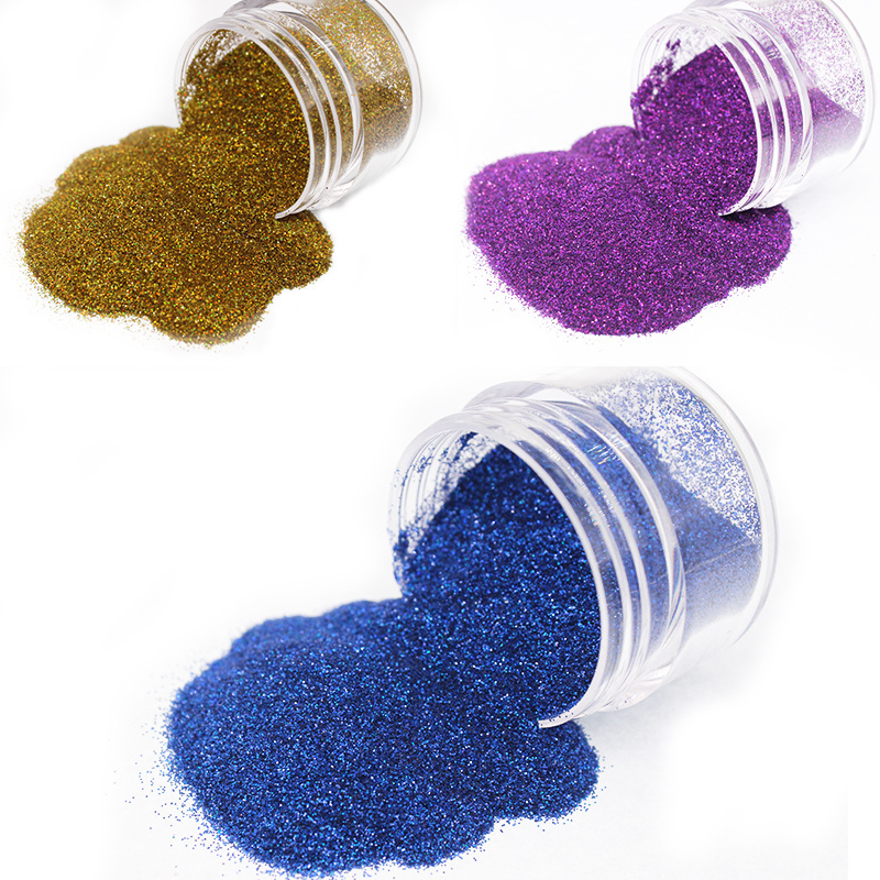 Manufacturer PET Holographic glitter powder sequin flakes for cosmetic decoration resin crafts paint inks