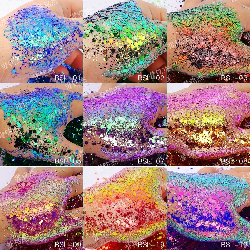 Bulk Holographic Glitter Craft Chunky Polyester Glitter Powder For Christmas Party Decoration