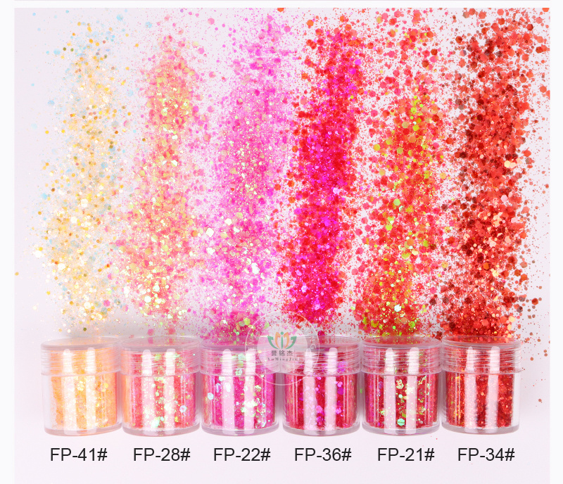 Bulk Holographic Glitter Craft Chunky Polyester Glitter Powder For Christmas Party Decoration