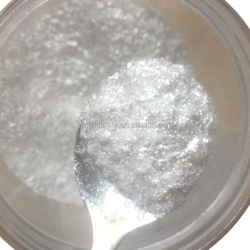 Super Flash Glass Flake Diamond White Luster Pearl Pigment Powder for Leather Paint