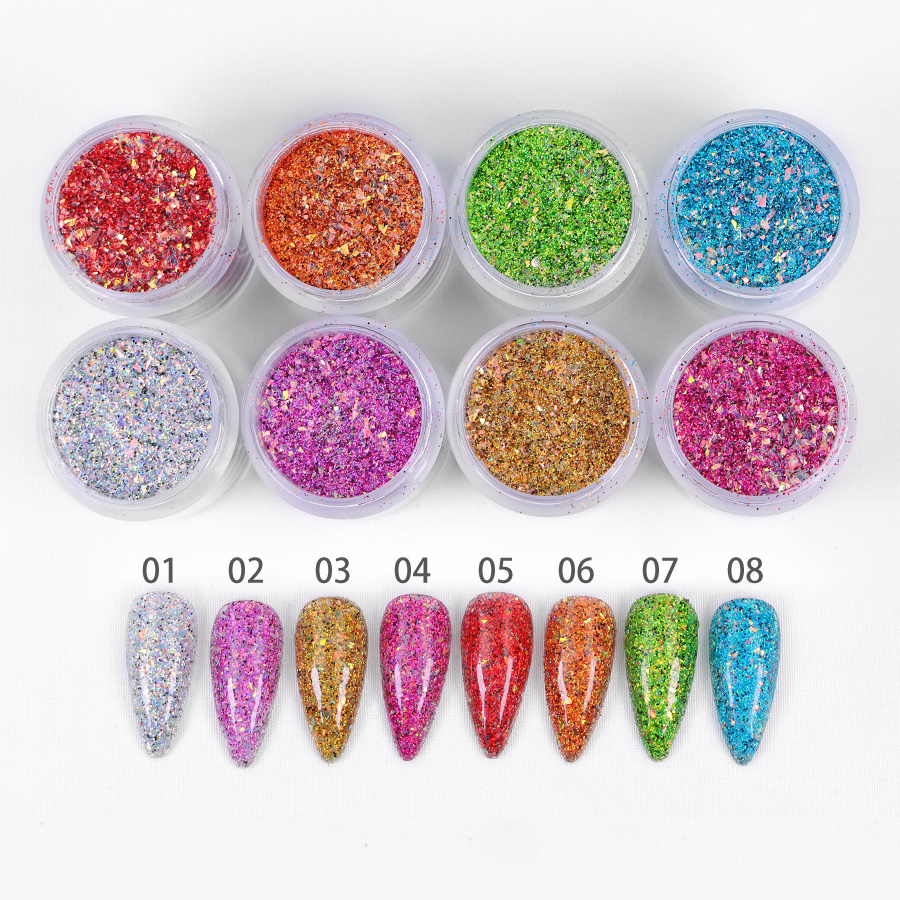 Bulk Holographic Glitter Craft Chunky Polyester Glitter Powder For Christmas Party Decoration