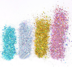 Holographic Chunky Glitter Colorful Non-toxic PET Craft Glitter Nail Glitter Powder