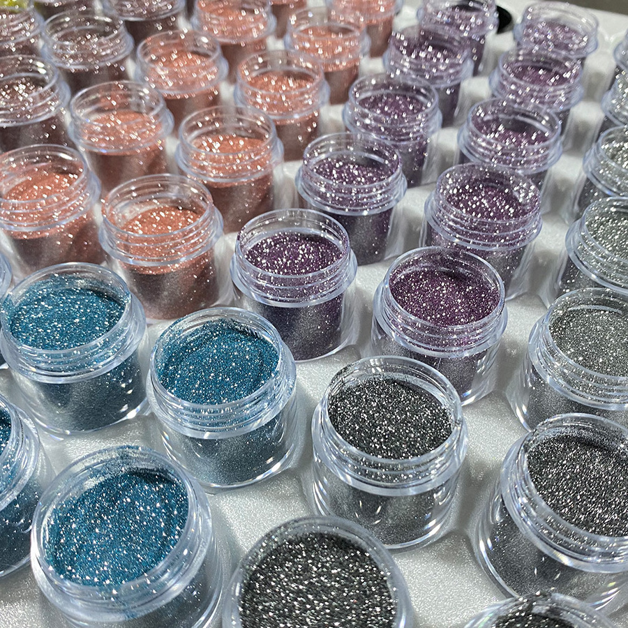 Nail Art Glitters 12 Colors Diamond Reflective Glitter Powder Dust For Reflective Gel Polish Nail Salon Manicure DIY