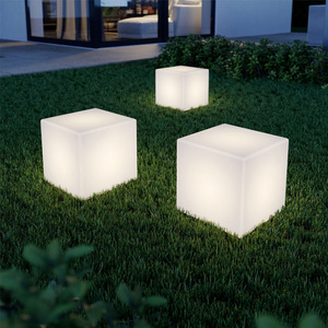 Colorful LED Cube Seat 16 Colors Changing Light Up Rechargeable Night Illuminated Mood Cube Chair