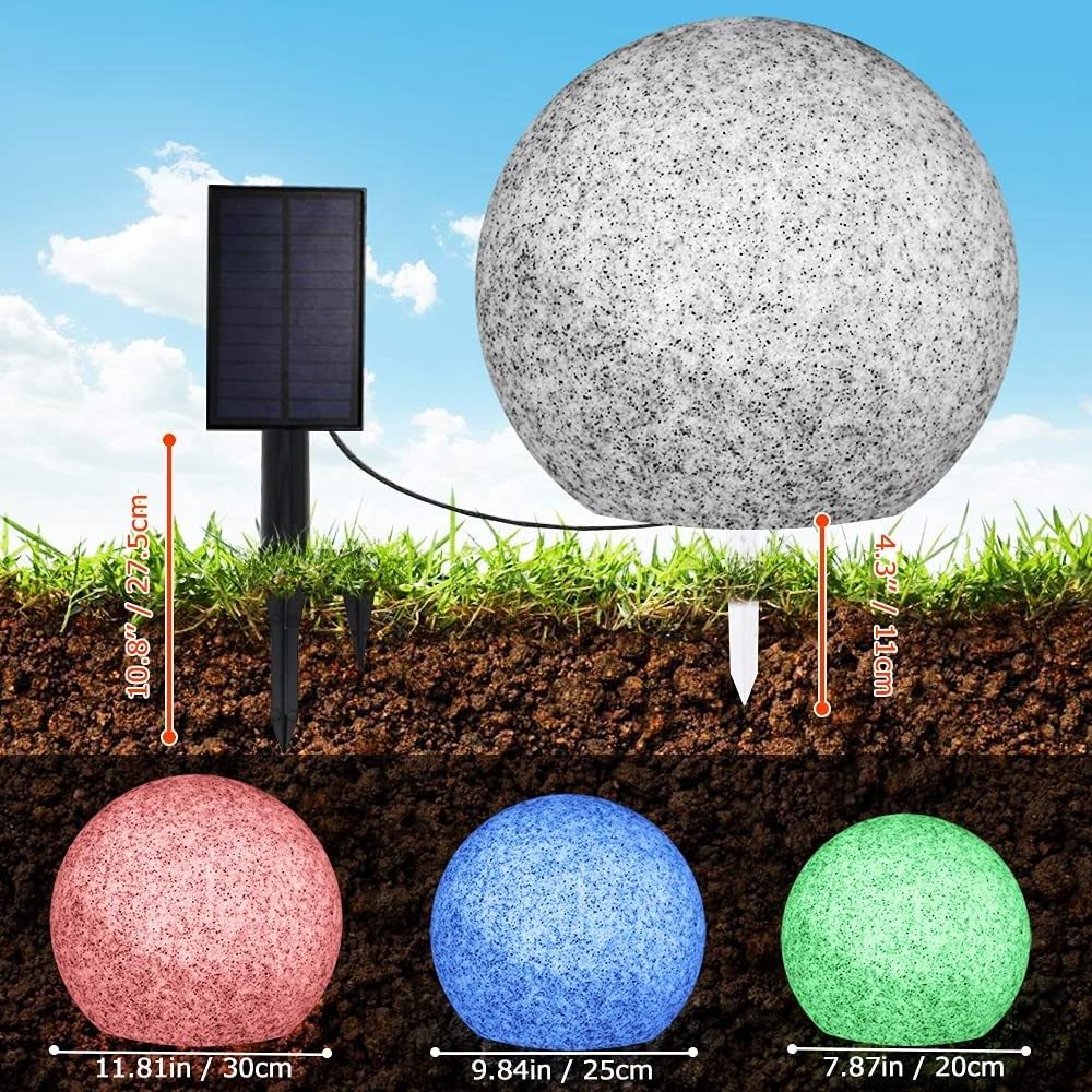 Color Change LED Solar Ball,Solar Garden Globe Lights