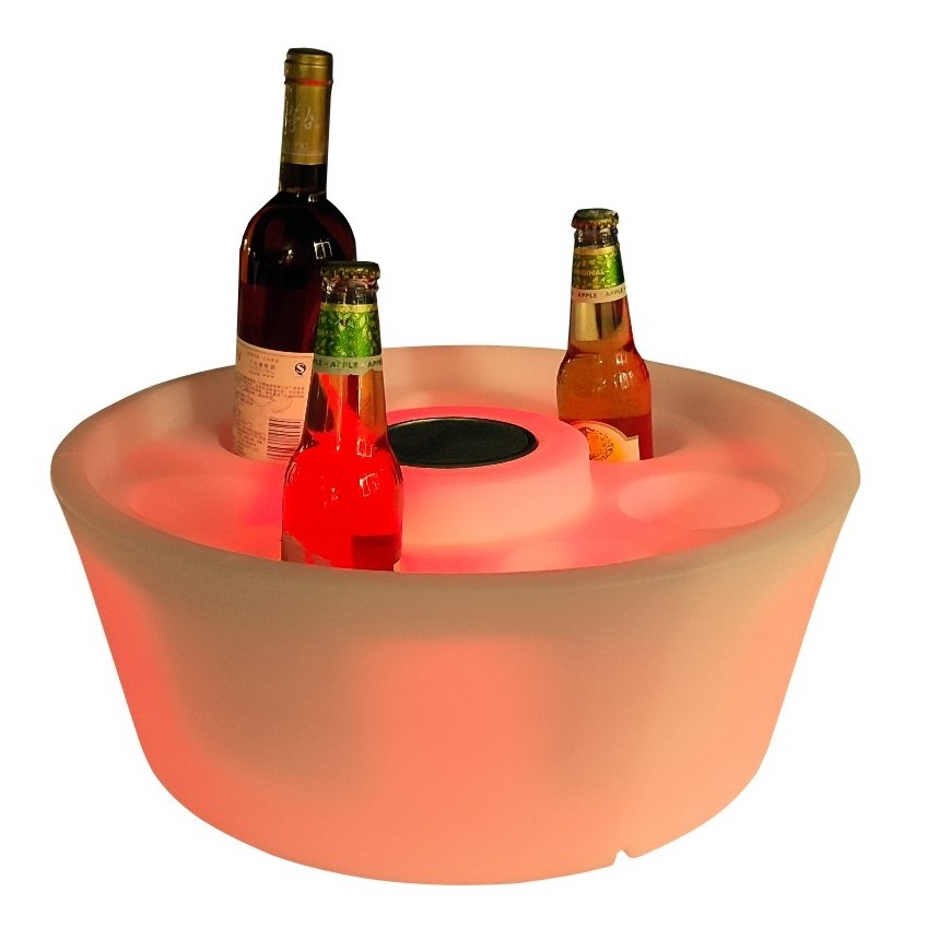 Swimming Pool Led Floating Wine Display Tray Round IP67 Waterproof Led Floating Bar Wine Tray WIth Remote Control