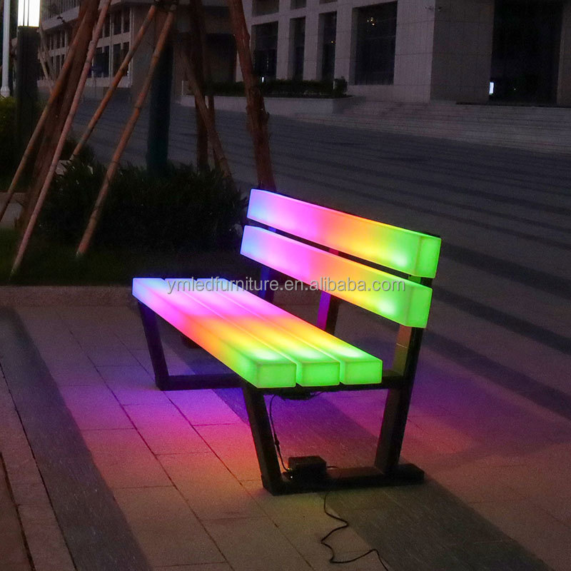 Colorful Park Chair Outdoor Bench Leisure Luxury Modern Seating Garden Furniture With Back