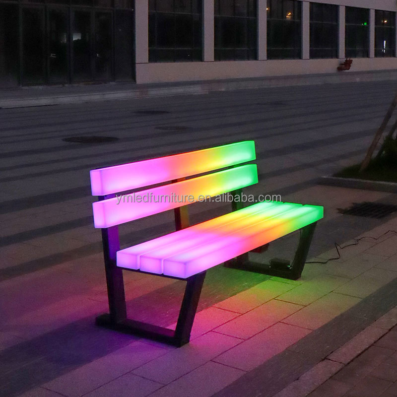 Colorful Park Chair Outdoor Bench Leisure Luxury Modern Seating Garden Furniture With Back