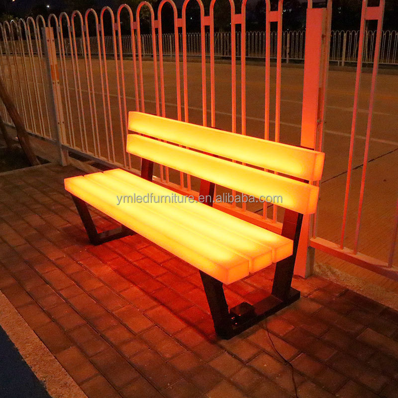 Colorful Park Chair Outdoor Bench Leisure Luxury Modern Seating Garden Furniture With Back