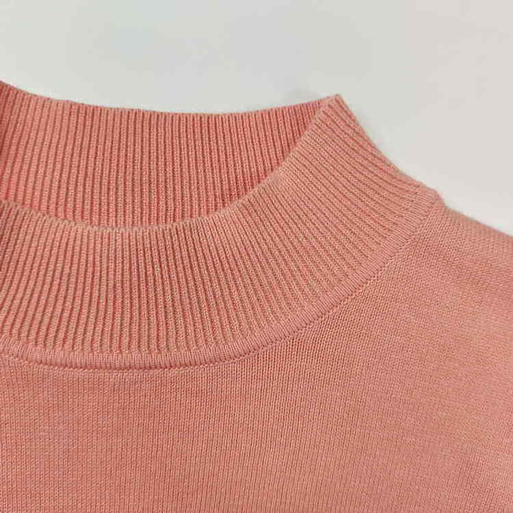 women Long Sleeves pullover sweater Crew Neck trebdy Elastic Cuffs Loose Loose Solid Color Ribbed Hem spring little stretchy