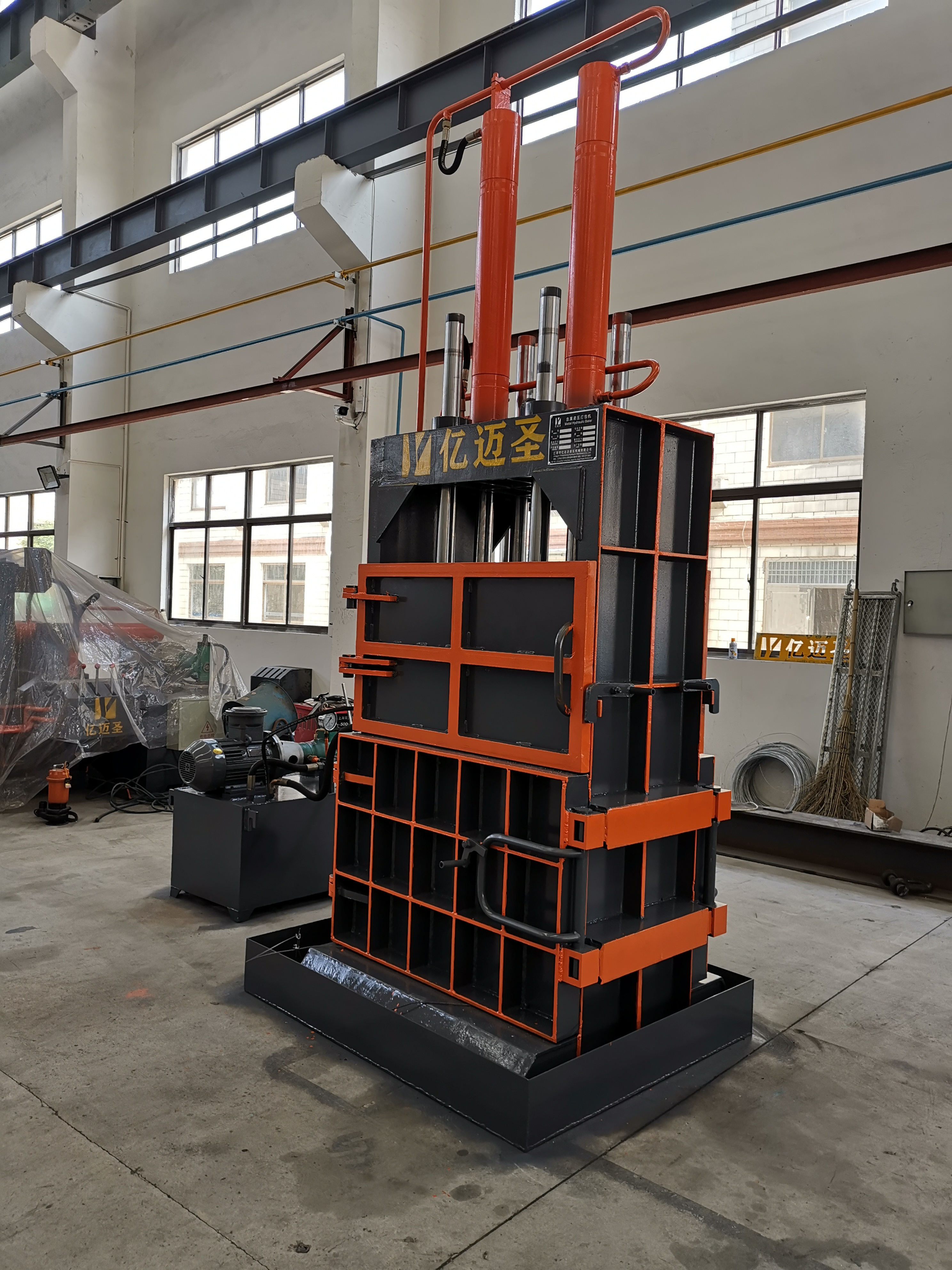 Automation Plastic Bottle Baler Machine plastic compactor machine cardboard baling press machine hydraulic