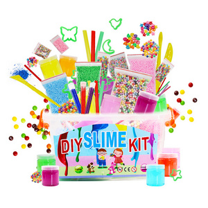 Slime Making Supplies Stress Relief Toy Metallic Glow in Dark Glitter Fluffy Cloud Colorful Foam Butter Slime Craft Science Kits