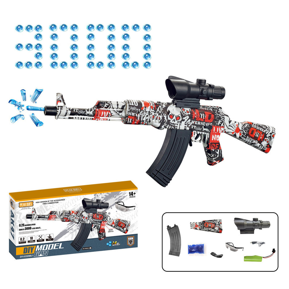 AK47 AKM M416 Water Gel Gun toys Splatter Ball Gun Electric Kids Outdoor Toy Plastic Guns