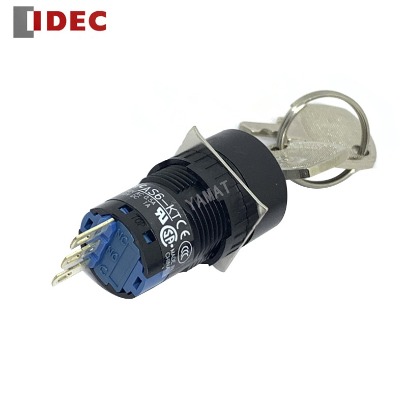 IDEC switch AS6M-2KT1AC Key Selector Switch Pushbutton switch indicator Small control components from YAMAT