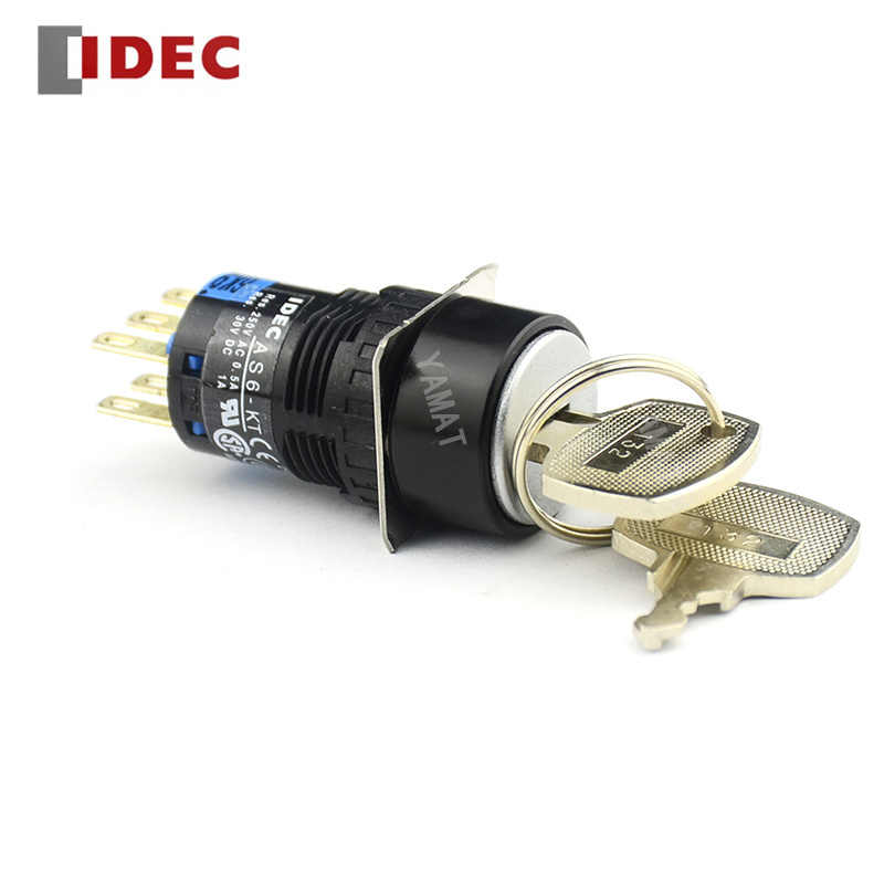 IDEC switch AS6M-2KT1AC Key Selector Switch Pushbutton switch indicator Small control components from YAMAT